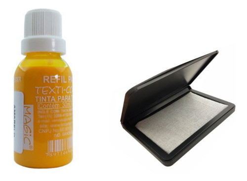 Kit  Tinta Para Carimbo Para Tecido   + Almofada N 4 0
