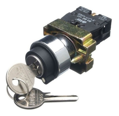 Selectora Llave C/cerradura C/retorno Posicion I-0 Ø22 Baw 0