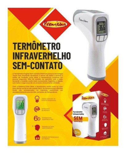 Termômetro Infravermelho Sem Contato Corporal Premium 0