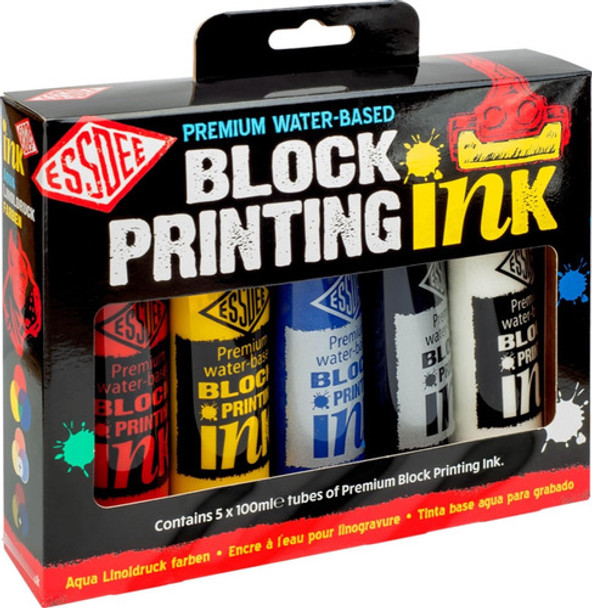 Tinta Base Al Agua P/grabado X 5 Pomos 100ml Essdee 0