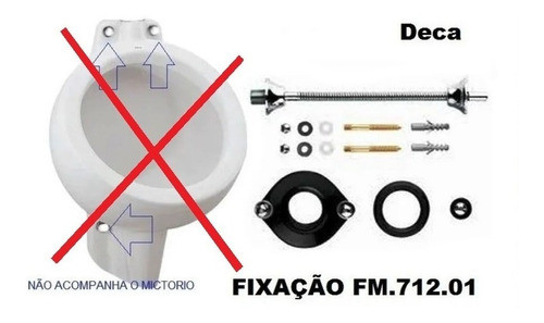 Conjunto Para Instalação De Mictorio M712 Deca Fm712 0