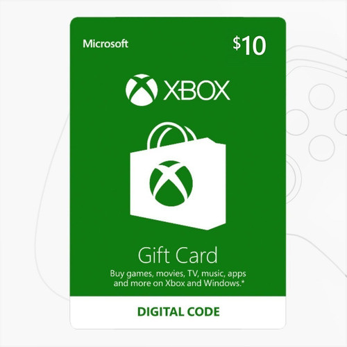 Tarjeta Gift Card Xbox De 10 Dólares (usa) 0