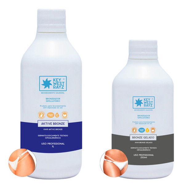 Kit Bronzeamento Artificial Kwr Aktive 1l + Gelado 250ml 0 Kit Bronzeamento Artificial Kwr Aktive 1l + Gelado 250ml 0