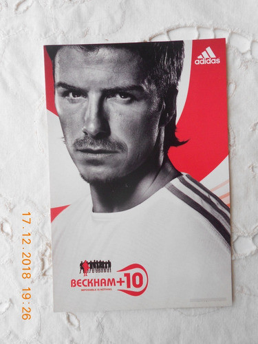 Tarjeta Postal Beckham + 10 Publicida De Zapatillas 0