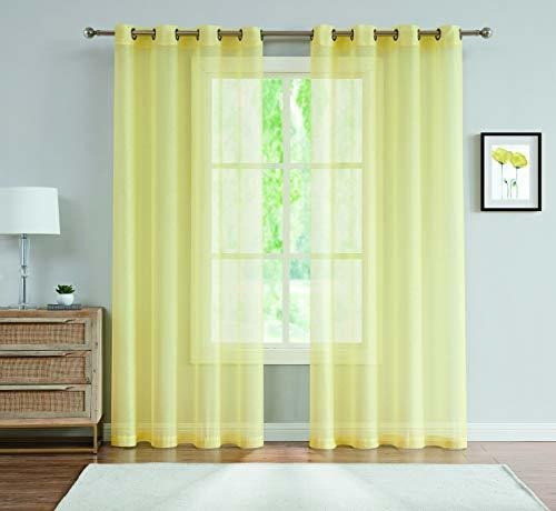 Decosource - Cortinas Semi-transparentes Con Ojal - 2 Panele 0