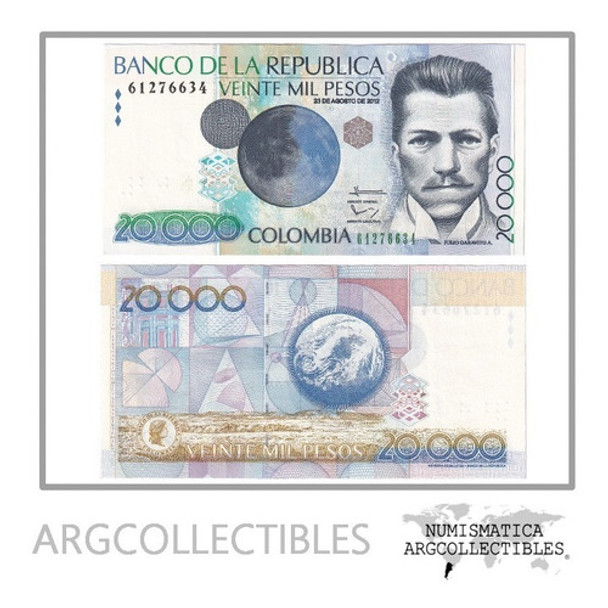 Colombia Billete 20000 Pesos 2012 P-454 Unc 0
