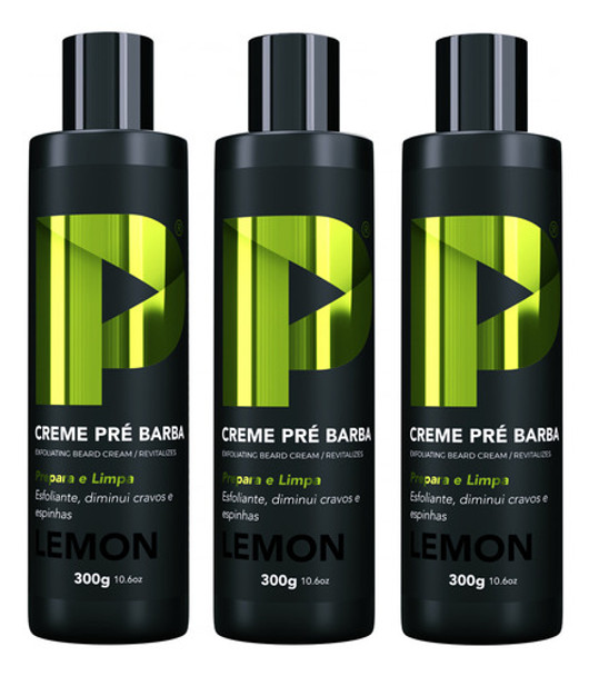 Creme Pré Barba Play Barber 300g Diminui Espinha Caixa 3 Und 0 Creme Pré Barba Play Barber 300g Diminui Espinha Caixa 3 Und 0