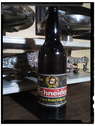Botella Antigua Cerveza Antigua Schneider Etiqueta Original 0