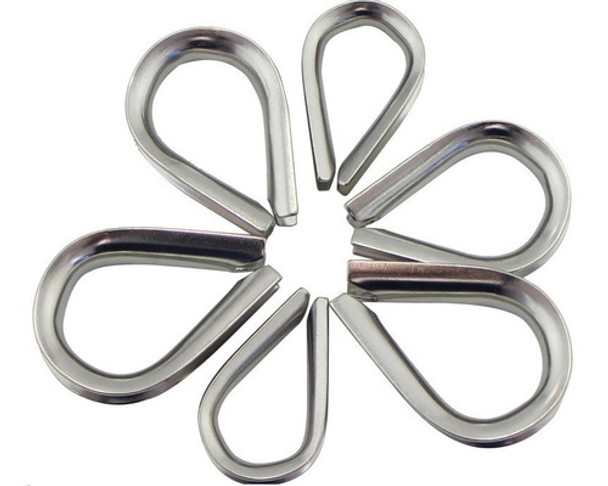 Kit 5 Sapatilha Anilha 4 Mm Aço Inox Para Cabo De Aço Corda 0