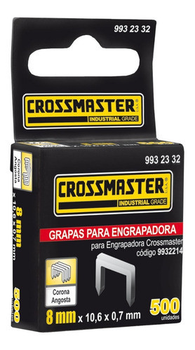 Grapas Rectas Para Engrampadora Crossmaster Industrial 0
