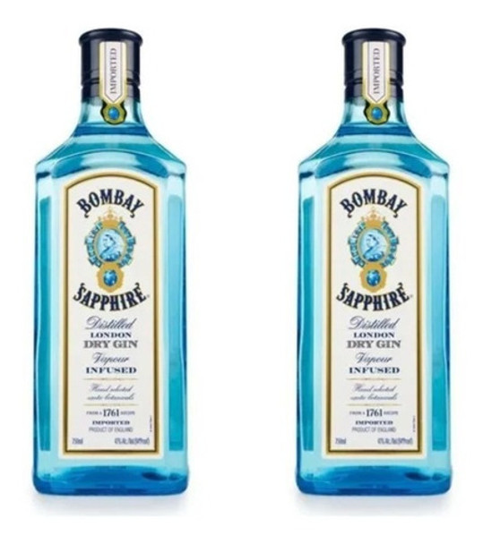 Gin Bombay Sapphire  750 Ml  X 2 Botellas Pack 0