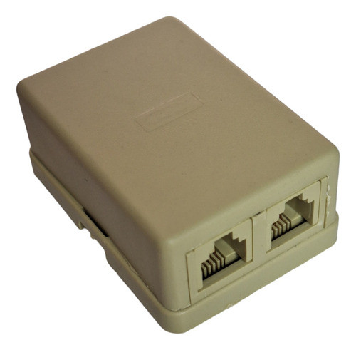 Roseta Americana Doble Rj 11 Con Adhesivo 2 Salidas 0