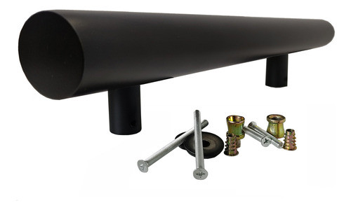 Barral Manijon Cilíndrico Negro 100cm + Pestillo Negro Recto 0