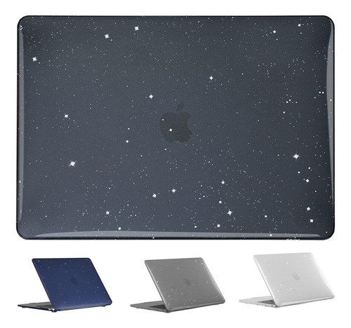 Capa Glitter Séries Macbook Air 13.6 Pol A3113 Preta 0