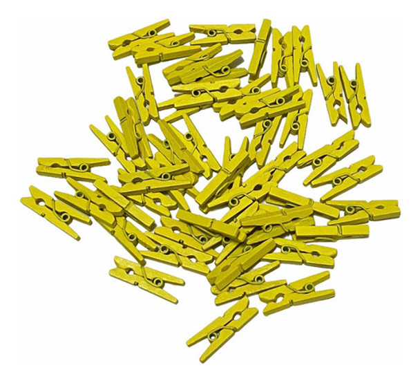 Mini Prendedor Amarelo 2,5cm Artesanato - 50 Unidades 0 Mini Prendedor Amarelo 2,5cm Artesanato - 50 Unidades 0