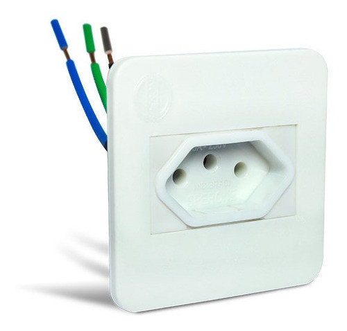 Tomada Embutir Mesa Ou Mobiliario 20a Branca 0