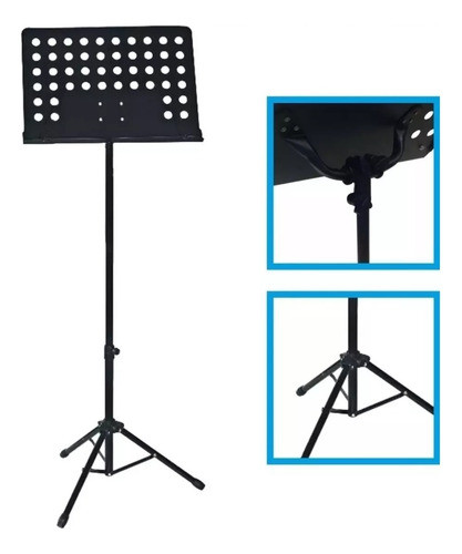 Atril De Metal Orquesta Tripode Regulable Y Plegable 0