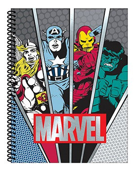 Cuaderno A4 Universitario Marvel Rayado Mooving 0