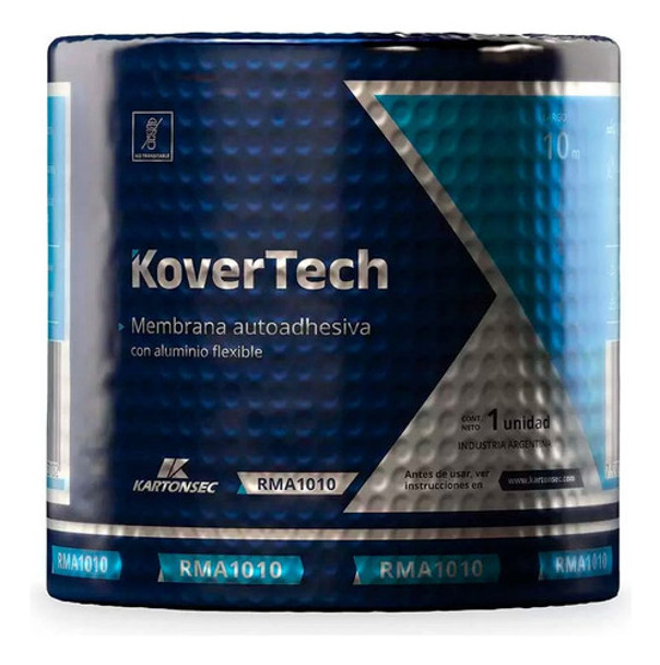 Membrana Autoadhesiva Kovertech Rollo 10cm X 10mts Aluminio 0