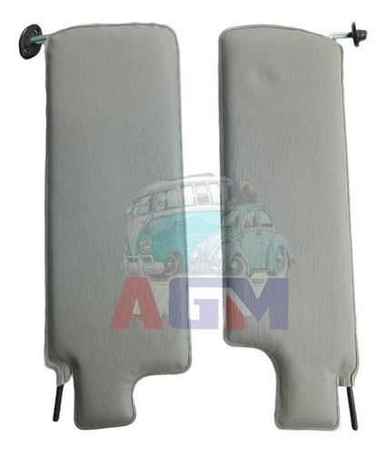 Quebra Sol Do Fusca 77 Até 96 Cinza Com Preto O Par 0