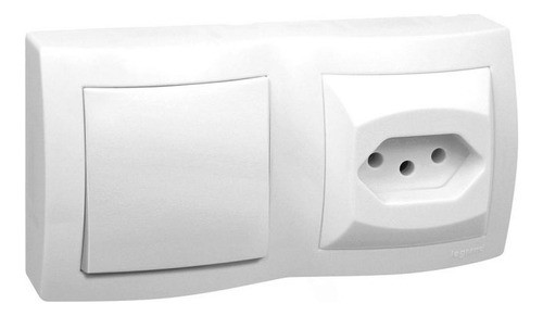 Interruptor Simples 2p+t Dupla 10a  Sistema X Branco Legrand 0