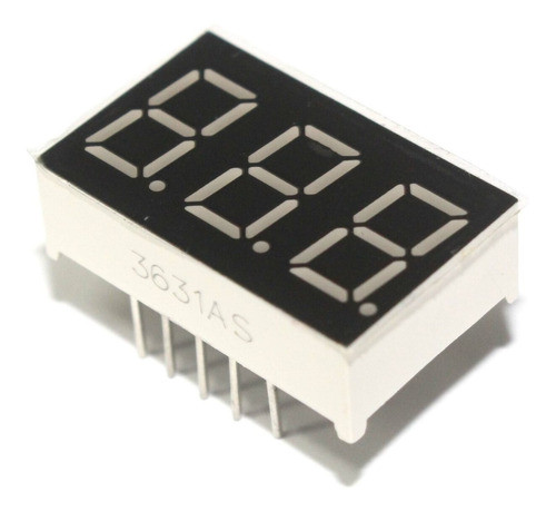 50 Unidades - Display Led 3 Dígitos 7 Segmentos 0.36 0