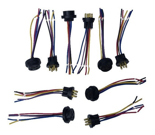 Enchufes De Goma 5 Vias X 5 Unidades Para Trailer 0
