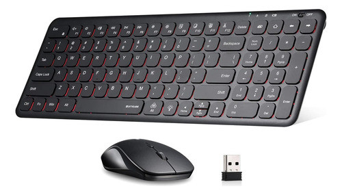 Combinación Teclado Y Mouse Inalámbricos Retroiluminados Y Y 0