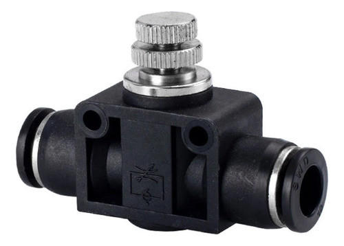 Regulador De Caudal Acople Rapido Neumatico Tubo De 6mm 0