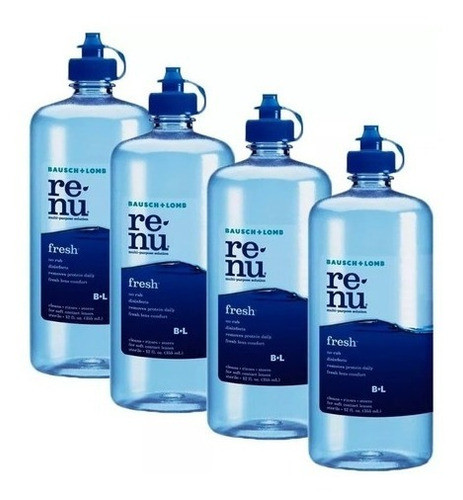 Combo X4 Renu Fresh Solución Multiproposito Líquido X 500ml 0