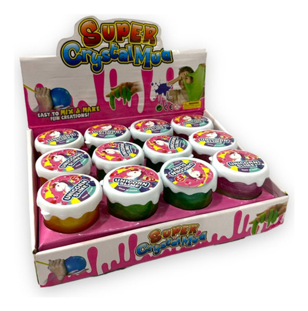 Pack 12 Slime Unicornio 3 Colores Souvenir Cumple 0