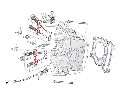 Asientos De Valvulas Daelim Steezer 125 - Rvm 0