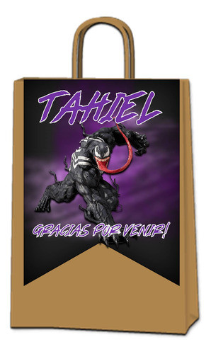 Kit Imprimible Candy Bar Venom Hombre Araña Personalizado 0