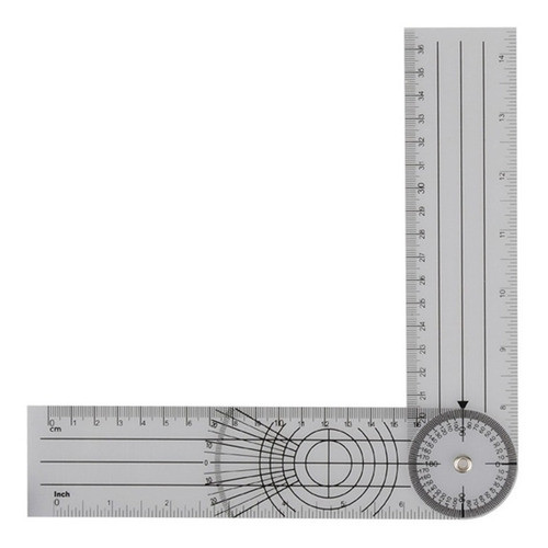 Goniômetro Em Pvc 35 Cm Para Medir Angulação Da Amplitude 0