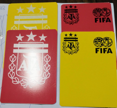 Tarjetas De Árbitro Profesional. Pack X 2 0