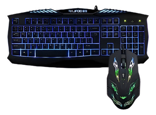Us Xman2 Rajfoo Teclado Ergonómico Retroiluminado Usb Gaming 0