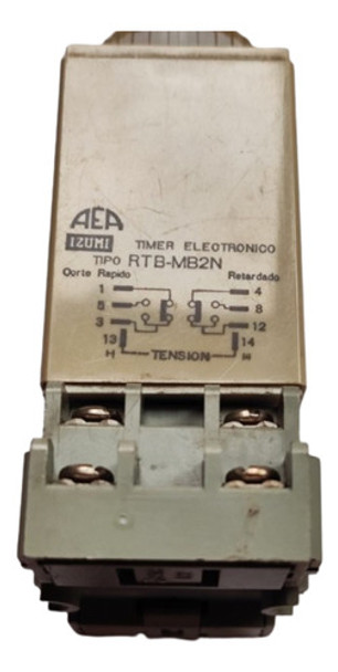 Relé De Tiempo Con Zócalo Aea/izumi Tipo Rtb-mb2n 0 Relé De Tiempo Con Zócalo Aea/izumi Tipo Rtb-mb2n 0