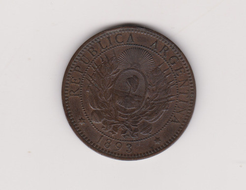Moneda Argentina 2 Centavos Año 1893 Sin Circular - 0