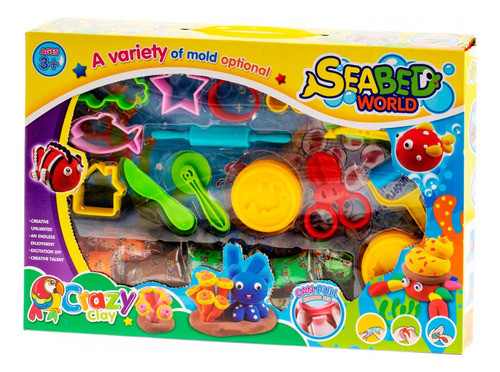Set De Masa Arcilla Moldeable Crazy Clay Importada 0