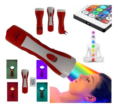 Lanterna Cromoterapia Sem Fio Recarregável Md1 16 Cores 0