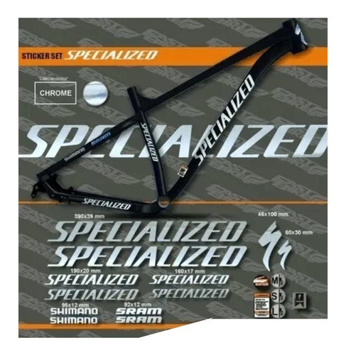 Calcos Adhesivos Bicicleta Specialized Cromo-fluo-refl. 0