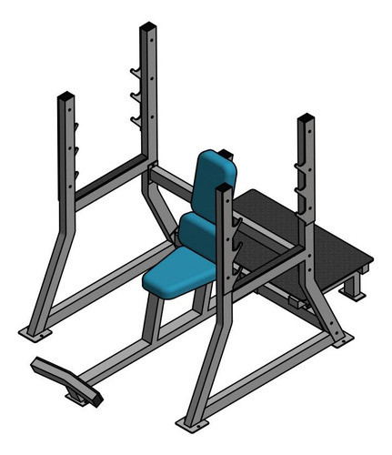 Plano De Maquina De Gym. Banco Olimpico De Hombros 0