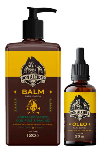 Kit Balm E Óleo Para Barba Lemon Bone Don Alcides 0