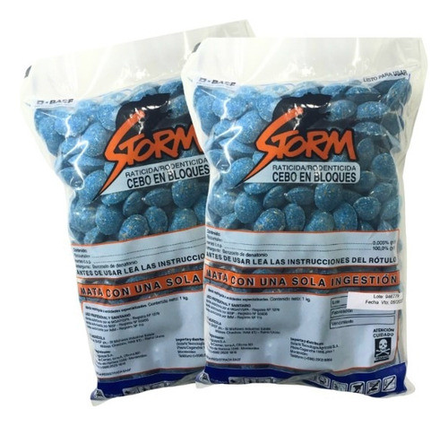 Veneno Mata Ratas Ratones Pastilla Azul - Storm Basf X 2kg 0
