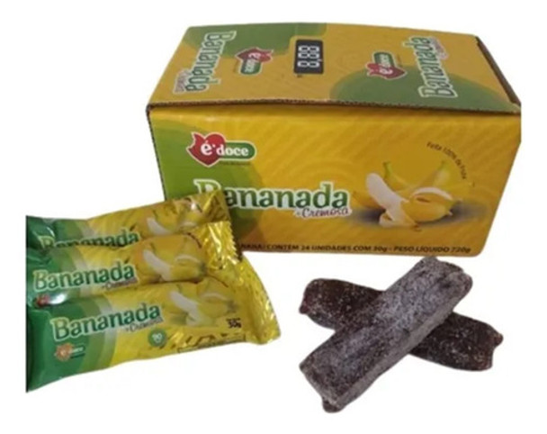 Doce De Banana É'doce Caixa 24un Sem Glúten 100% Fruta 0