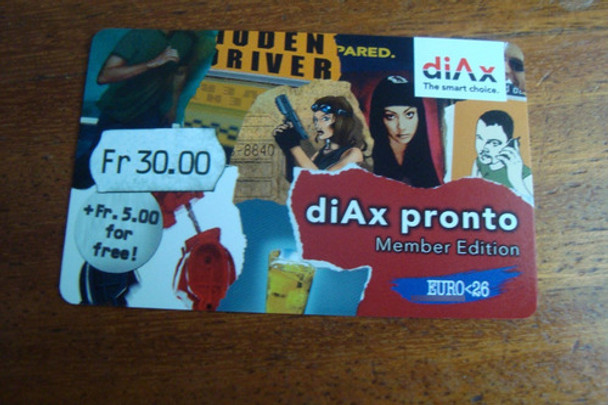 Cartao Suíça Diax Pre / Pronto Member Edition Euro 26. 0
