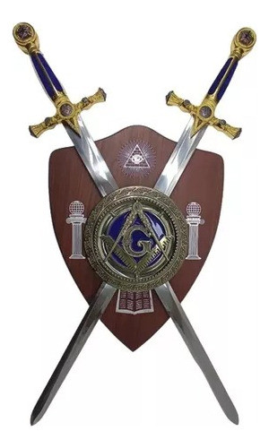 Escudo Da Maçonaria Com Espadas 75cm 0