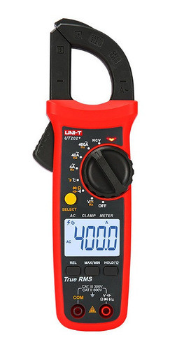 Pinza Amperométrica Unit Ut202+ Plus Trms Temperatura 0