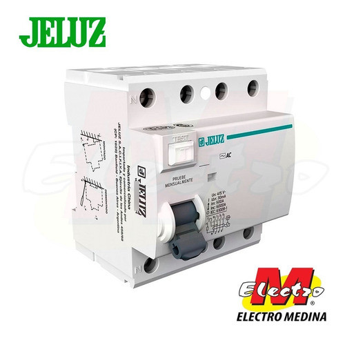 Disyuntor Diferencial Tetrapolar 40a Jeluz Electro Medina 0