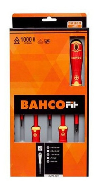 Destornilladores Fit 1000v Set 5 Pzas B220.005 Bahco 0 Destornilladores Fit 1000v Set 5 Pzas B220.005 Bahco 0